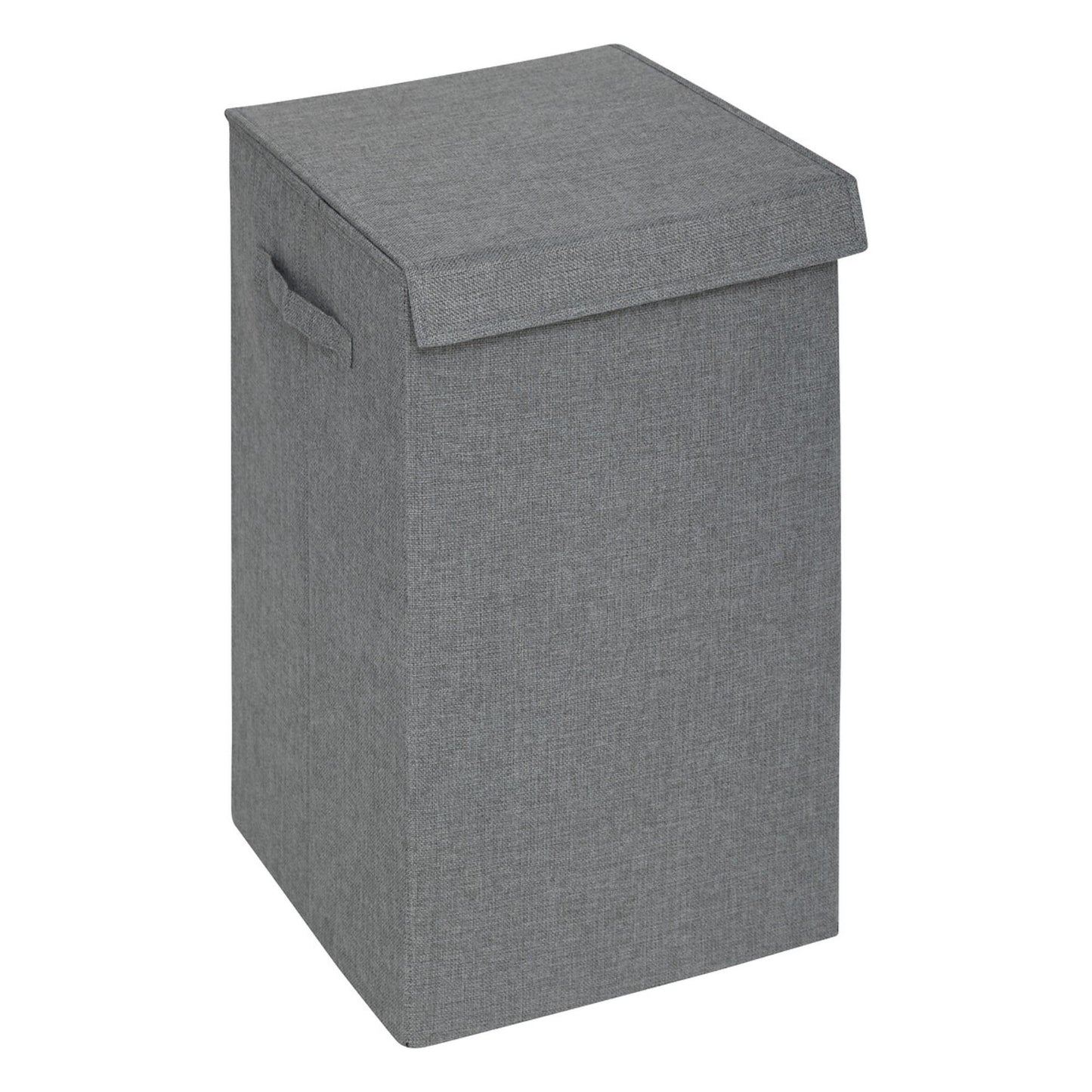 Cesta De Ropa Colors 74l Mdf Y Poliéster Gris Concreto_0