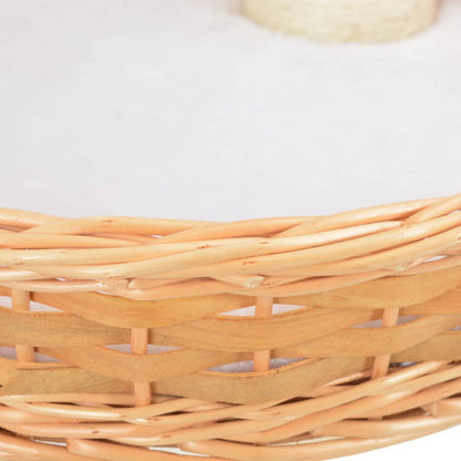 Vidaxl Rascador Para Gatos Con Poste De Sisal Madera Natural De Sauce_5