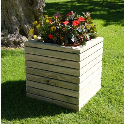 Jardinera Luxe De Madera Tratada Vidahuerto 60x60x60 Cm.