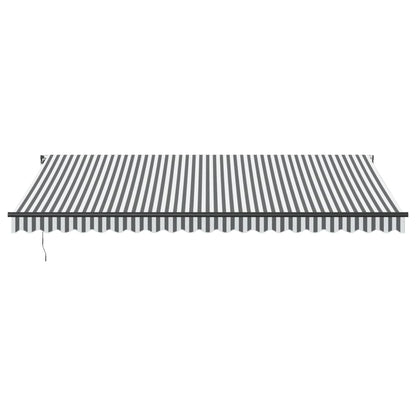 Toldo Retráctil Manual Luz Led Antracita Y Blanco 500x350 Cm_3
