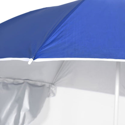 Vidaxl Sombrilla De Playa Con Paredes Laterales Azul 215 Cm_4