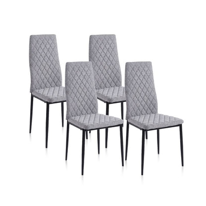 Pack 4 Sillas De Comedor Crossly Tejido, Gris, 44 X 98 X 43_1