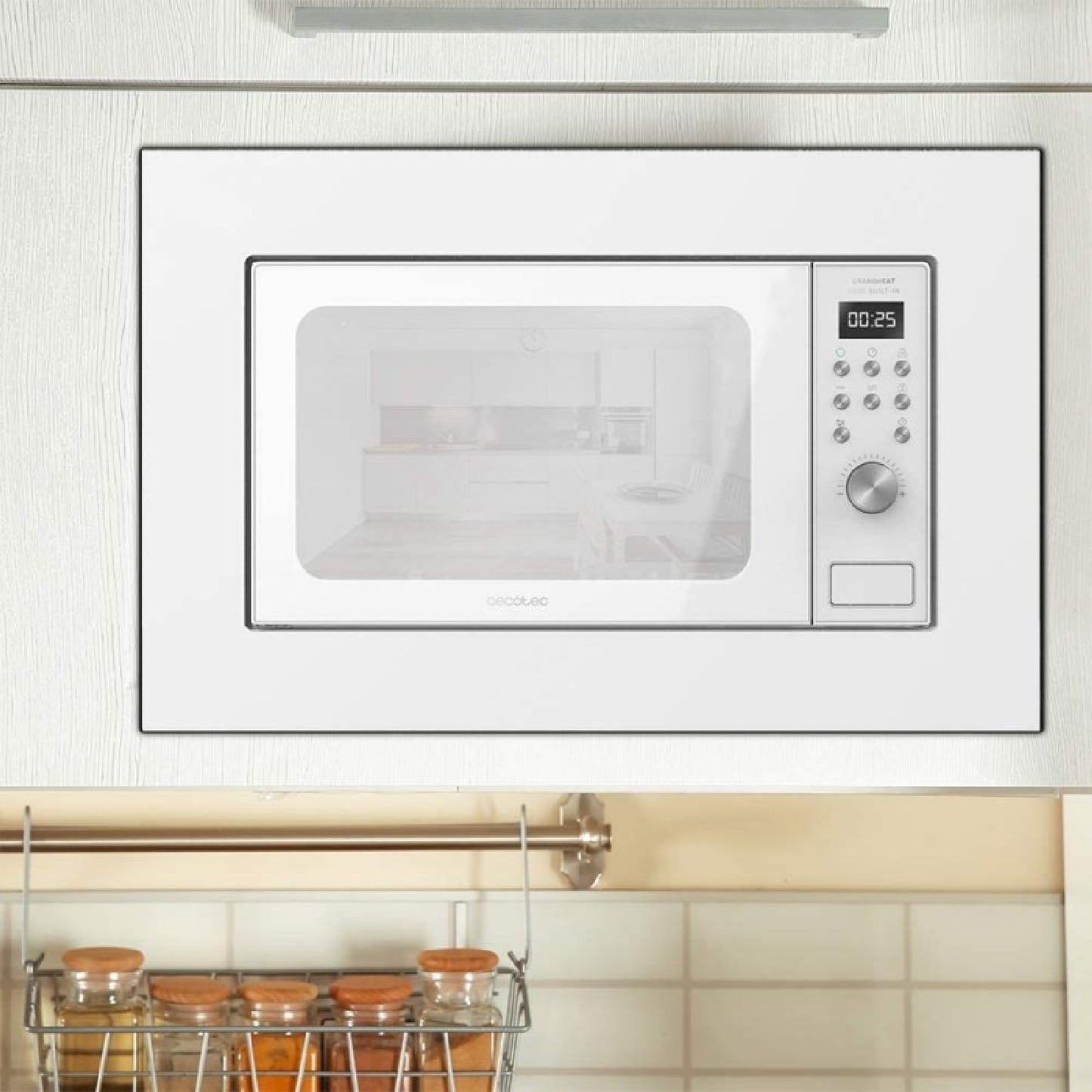 Microondas Encastrable Digital Grandheat 2000 Built-in White. 700w, Integrable, Capacidad 20 L, Grill 900 W, 9 Funciones Preconfiguradas, Quick Star_1