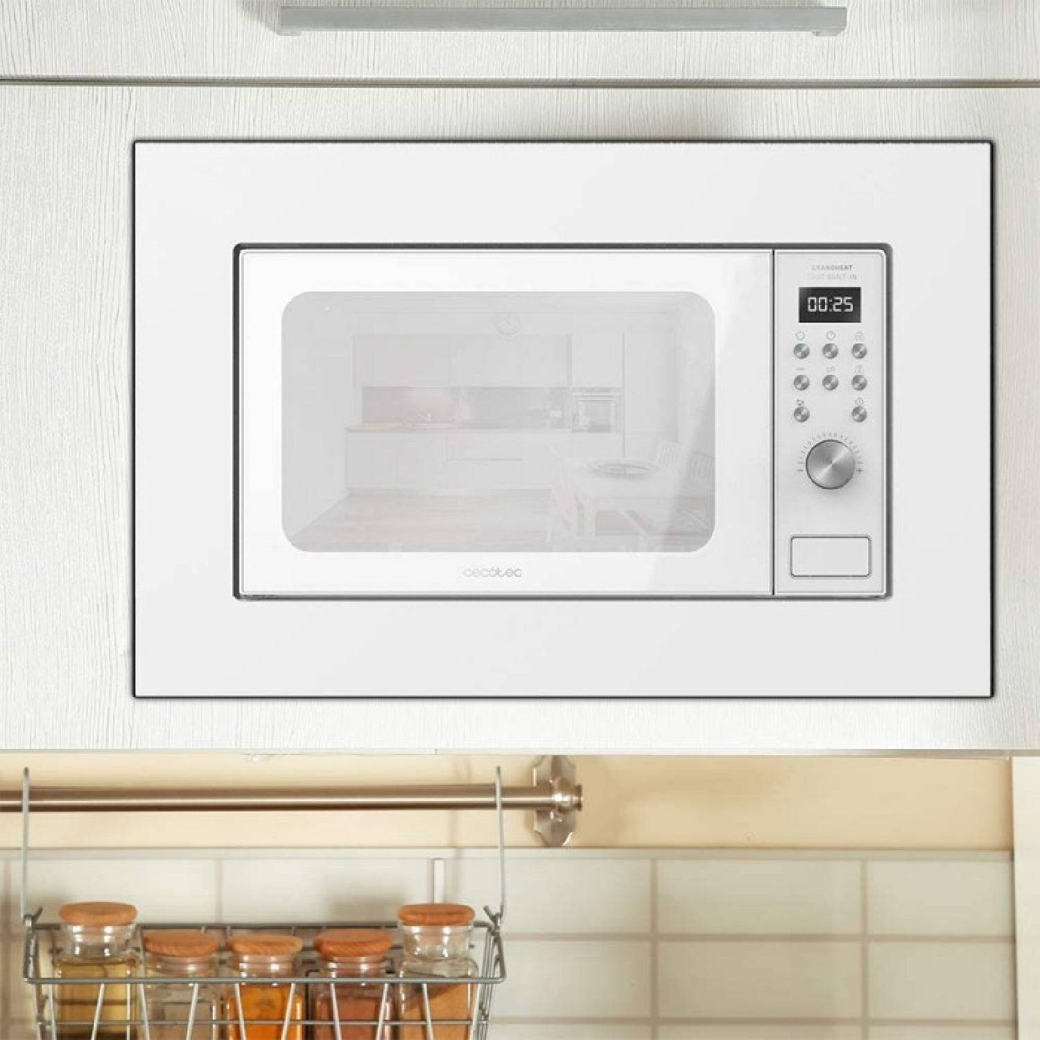 Microondas Encastrable Digital Grandheat 2000 Built-in White. 700w, Integrable, Capacidad 20 L, Grill 900 W, 9 Funciones Preconfiguradas, Quick Star_1