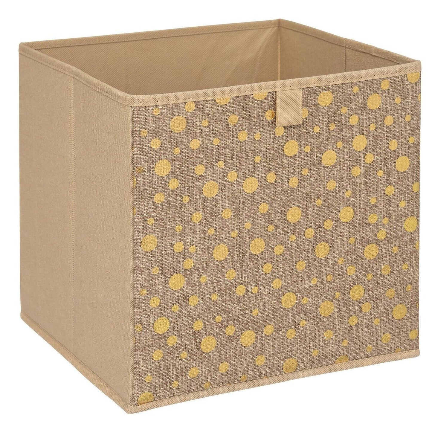 Papelera De Yute Golden Dots Marrón Caramelo_0