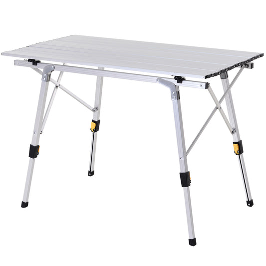 Outsunny Mesa De Picnic Plegable Con Altura Regulable De Aluminio Con Bolsa 30_0