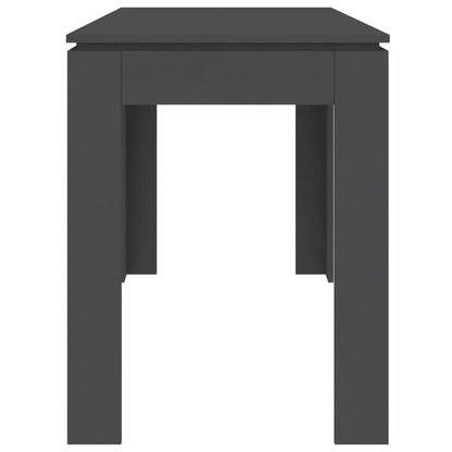 Mesa De Comedor De Madera Contrachapada Gris 120x60x76 Cm_3