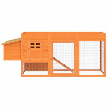 Vidaxl Gallinero Madera Maciza De Pino Marrón 204x50x84 Cm_3
