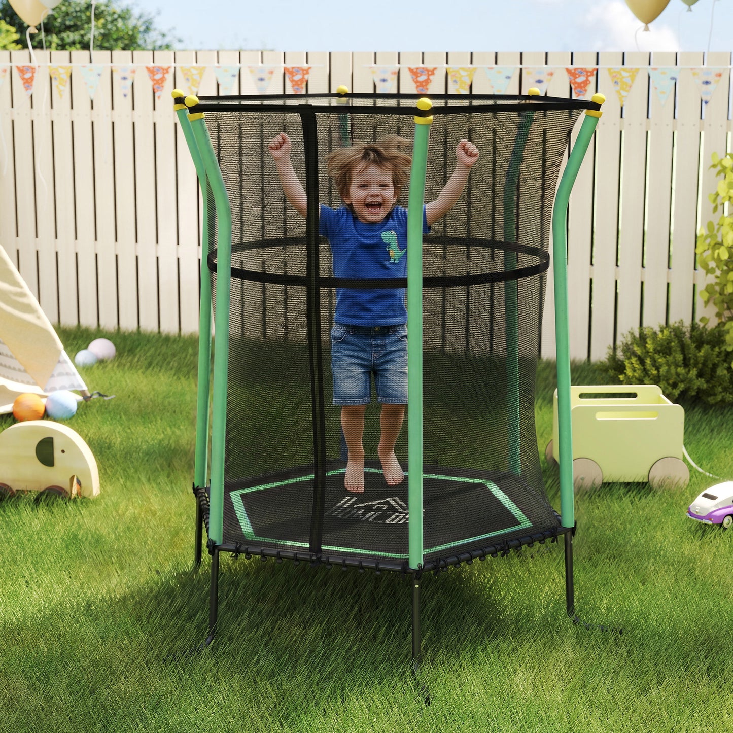 Homcom Cama Elástica Infantil De Jardín Ø163_1