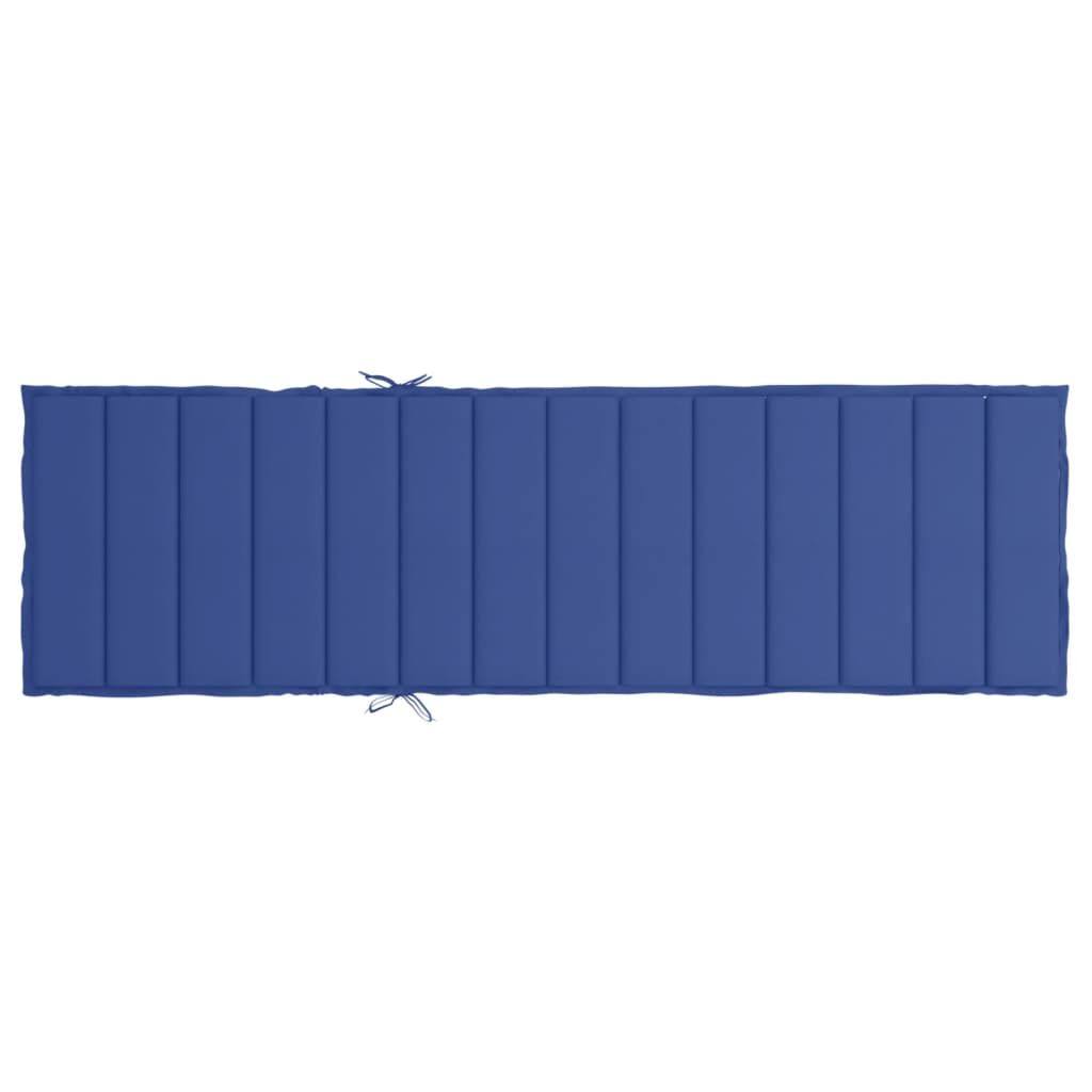 Vidaxl Cojín De Tumbona De Tela Oxford Azul 200x60x3 Cm_4