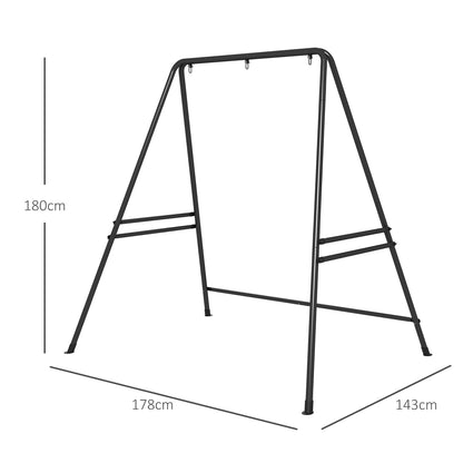 Outsunny Soporte Para Silla Colgante Con Marco De Acero Carga 150 Kg Negro_2