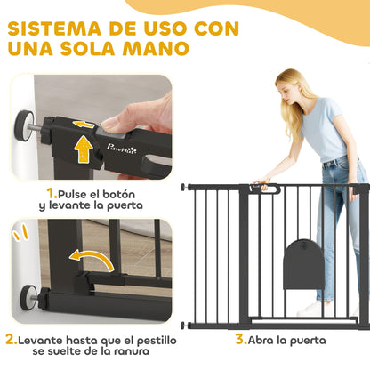 Pawhut Barrera De Seguridad Para Perros Extensible 75-131 Cm_3