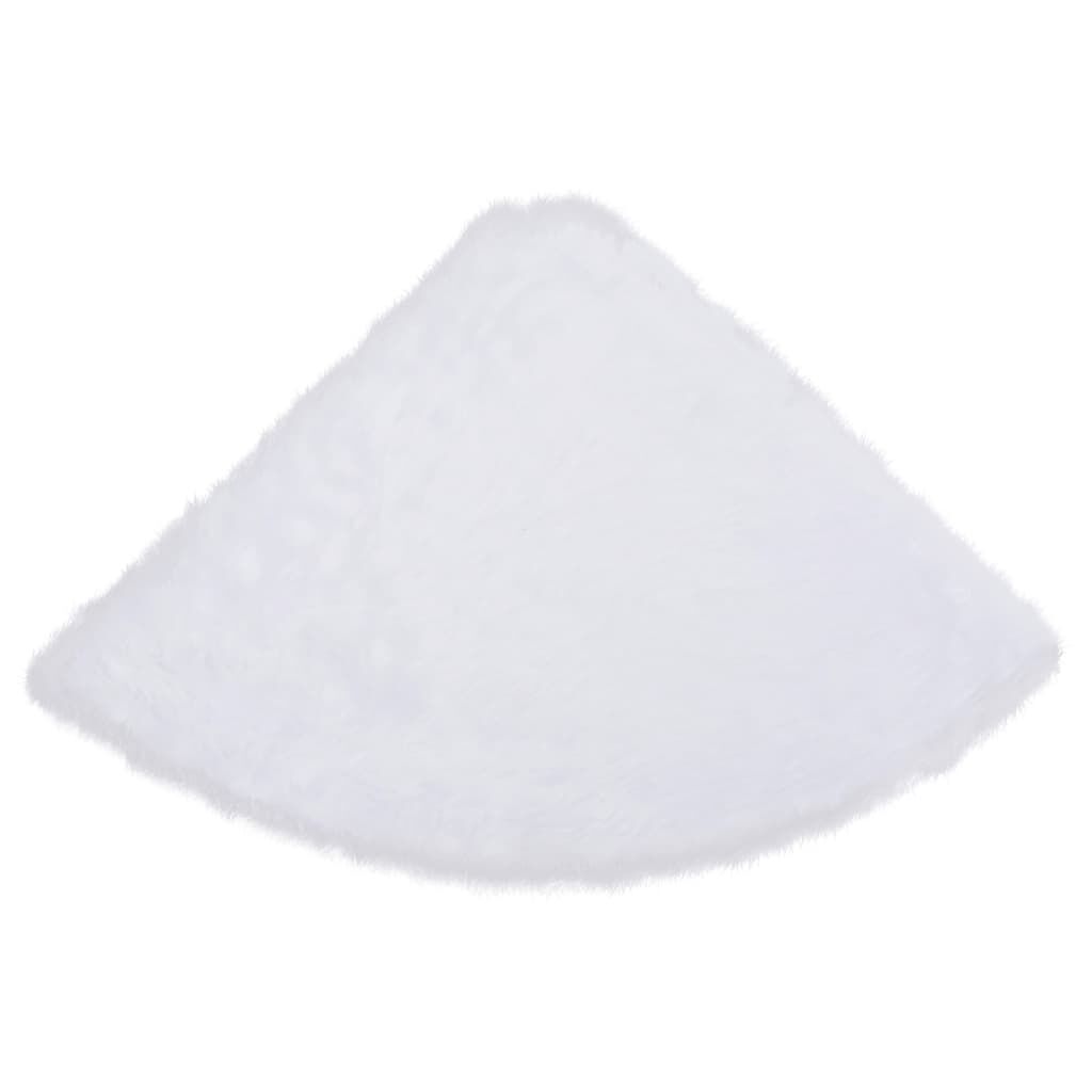 Vidaxl Falda Para Árbol De Navidad Blanca De 122 Cm De Piel Sintética_3