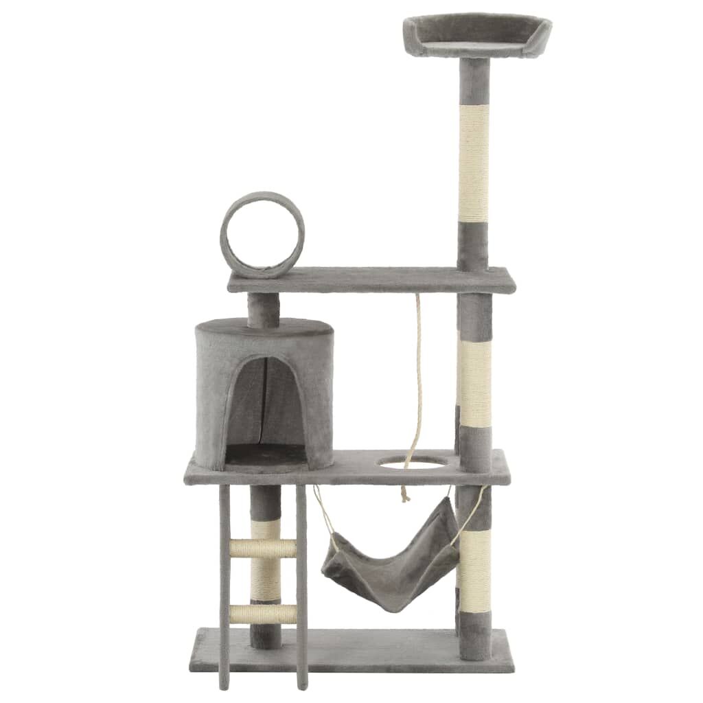 Vidaxl Rascador Para Gatos Con Poste De Sisal 140 Cm Gris_0