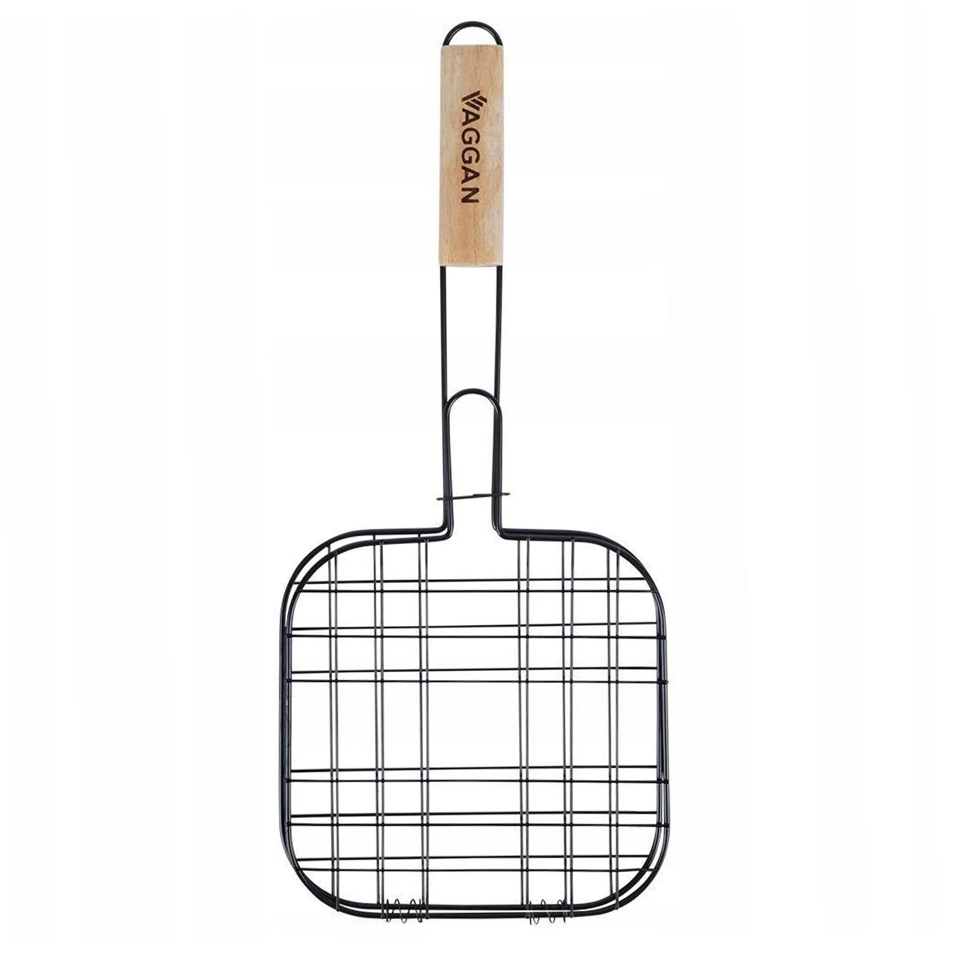 Well Home - Parrilla Grill Mango Madera Y Antiadherente 21x21cm