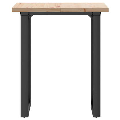 Mesa De Comedor Marco O Madera Maciza Pino Y Acero 70x70x75,5cm_2