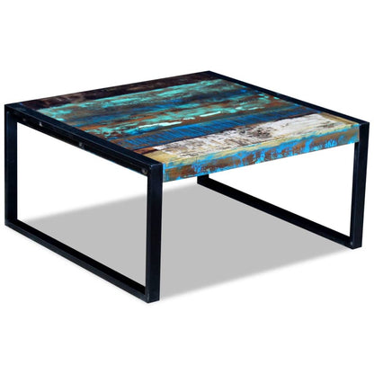 Mesa De Centro De Madera Maciza Reciclada 80x80x40 Cm_0