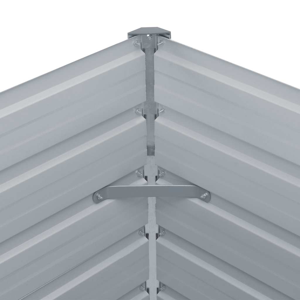 Jardinera Elevada Acero Galvanizado Gris Antracita 160x80x45 Cm_5