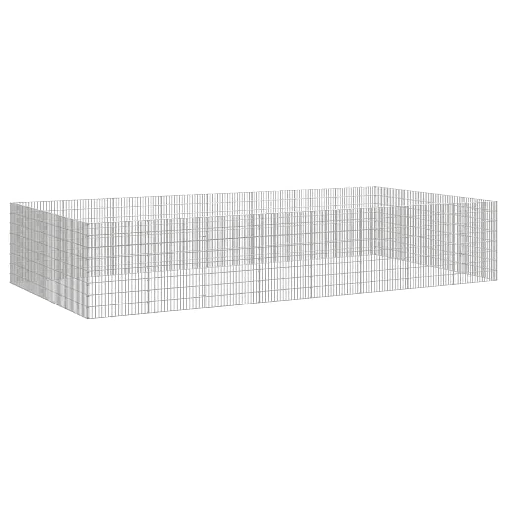Vidaxl Recinto Corral Animales 24 Paneles Hierro Galvanizado 54x80 Cm_0