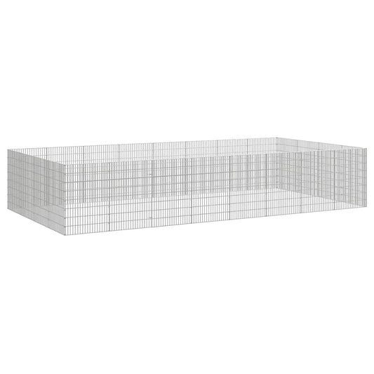 Vidaxl Recinto Corral Animales 24 Paneles Hierro Galvanizado 54x80 Cm_0