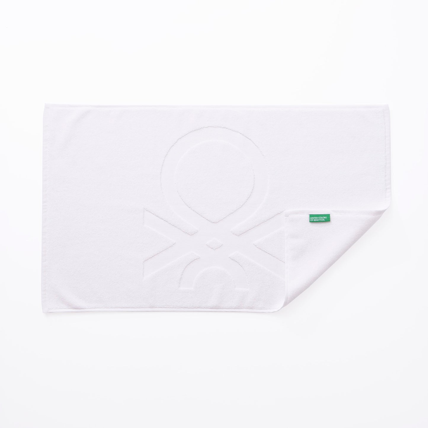 Alfombra De Baño 50x80cm 1000gsm 100% Algodon C/ Logo Bordado Blanco Core Benetton