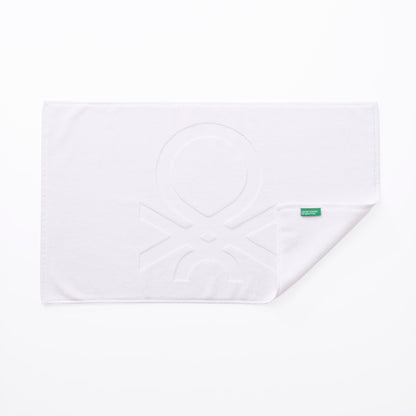 Alfombra De Baño 50x80cm 1000gsm 100% Algodon C/ Logo Bordado Blanco Core Benetton