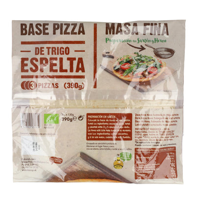 Base de Pizza de Espelta Masa Fina Biocop (3 bases) 390 g