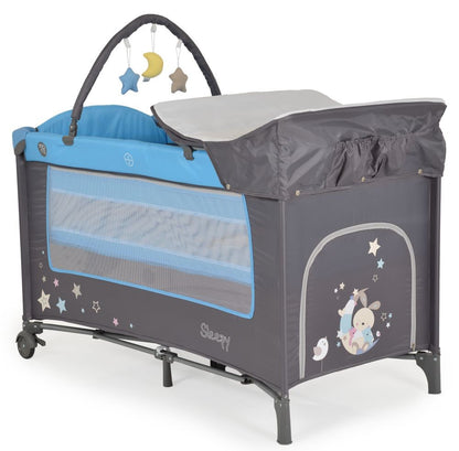 Cuna De Viaje Con Cambiador Sleepy Blue_1
