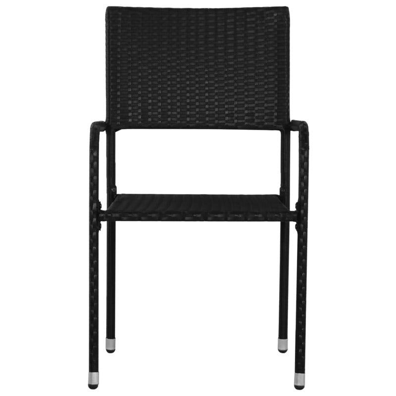 Vidaxl Juego De Comedor Para Jardín 3 Piezas Negro_5