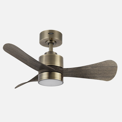 Ventilador Dc Zepelin 18w 1900lm Cuero/roble 3aspas 91d 3000-4000-6500k Remoto,memoria Y Temporizador_1