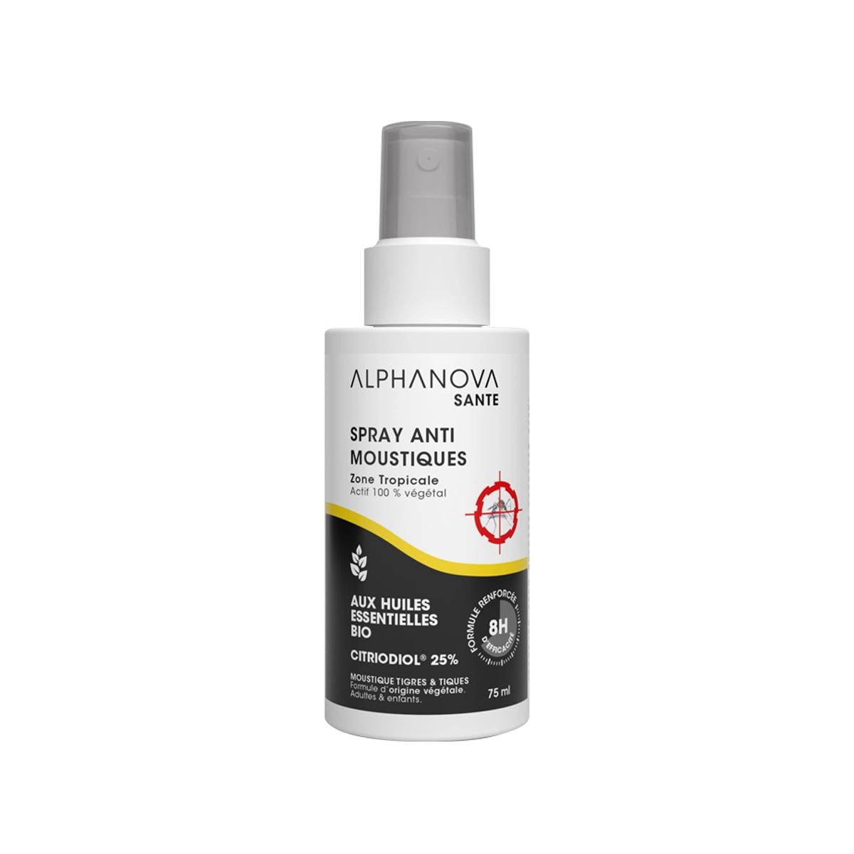 Anti Mosquitos Zona Tropical - 8h Eficacia Alphanova Santé 75 ml