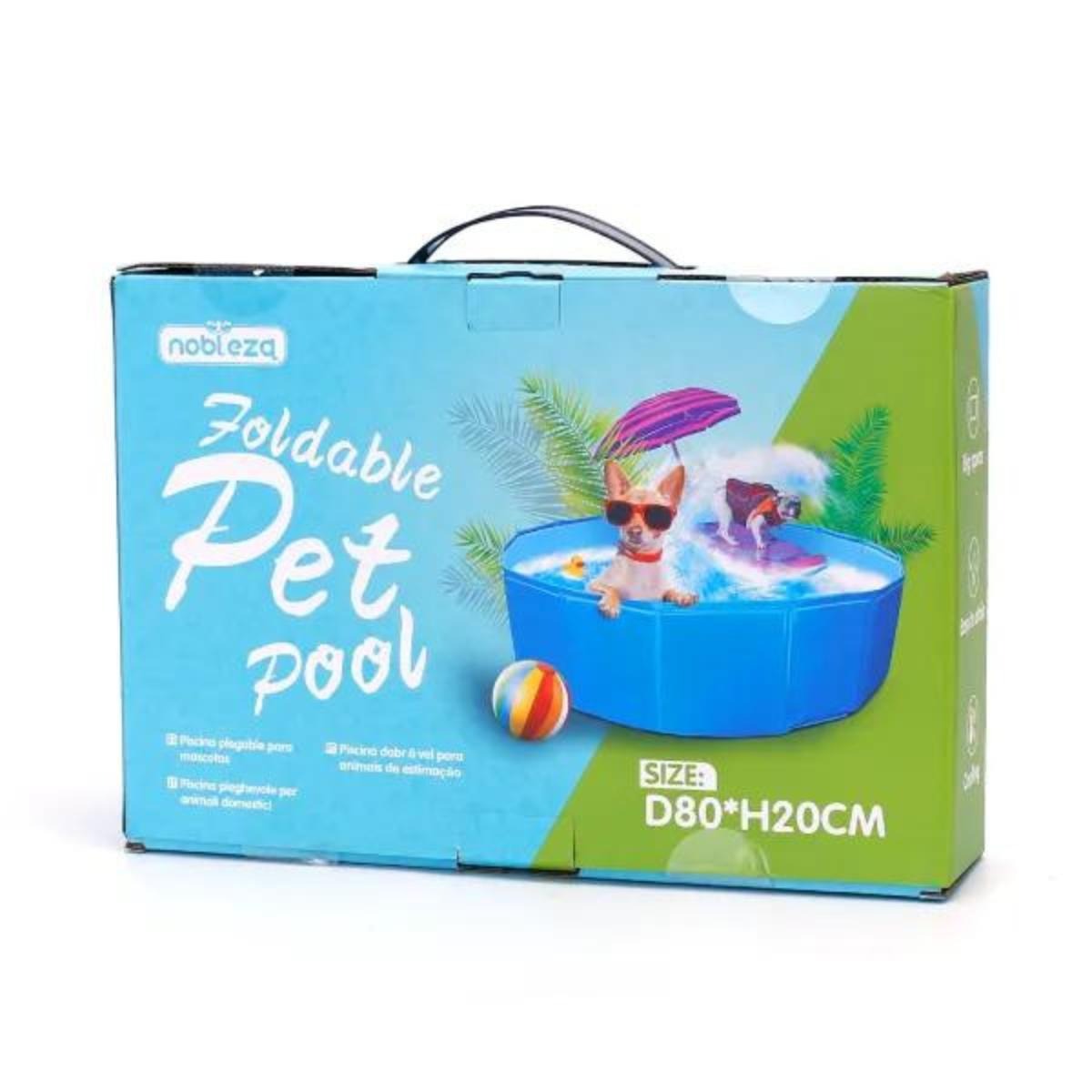Piscina plegable para mascotas Nobleza D80 x H20 cm