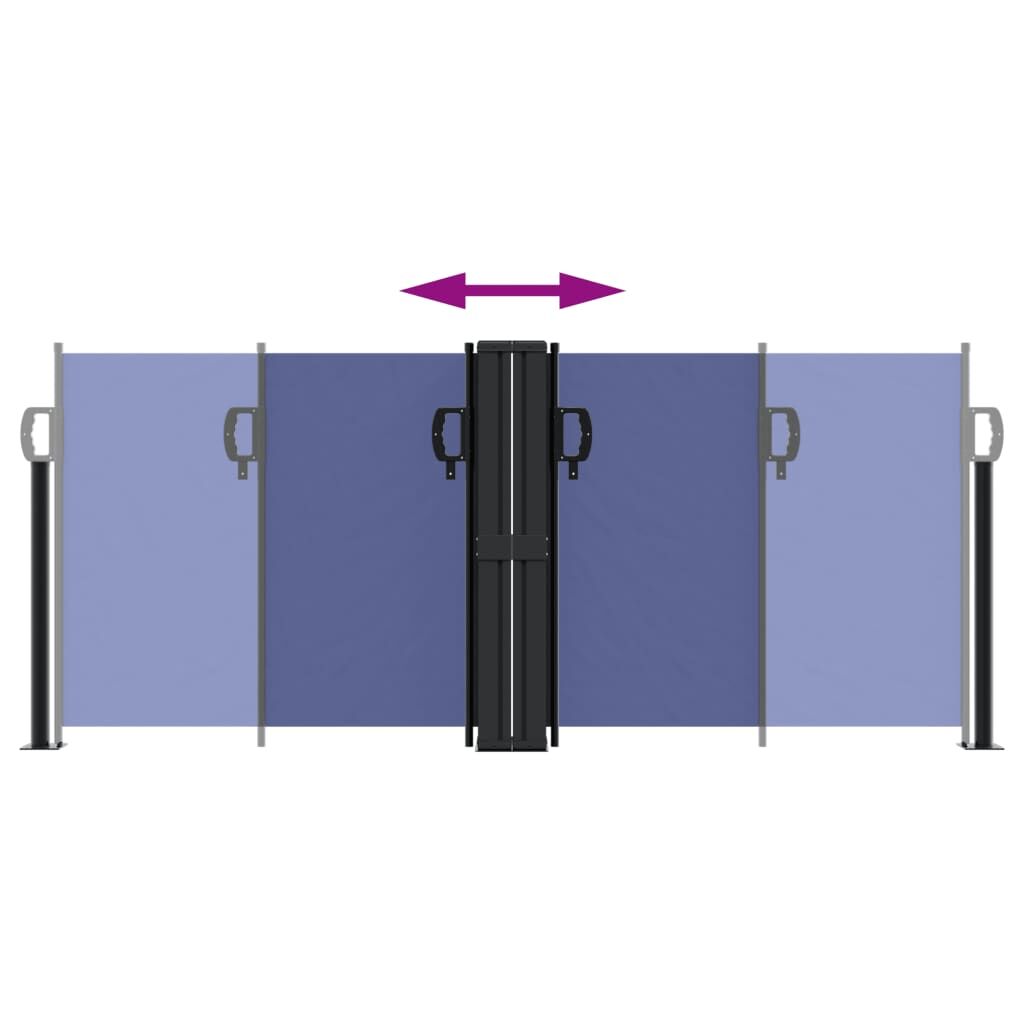 Vidaxl Toldo Lateral Retráctil Azul 100x1000 Cm_4
