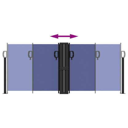 Vidaxl Toldo Lateral Retráctil Azul 100x1000 Cm_4