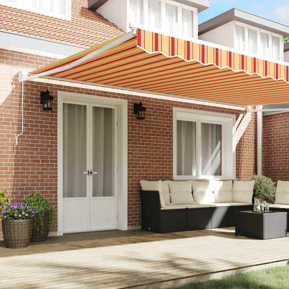 Toldo Retráctil Amarillo Y Naranja 500 X 300 X 165 Cm_2