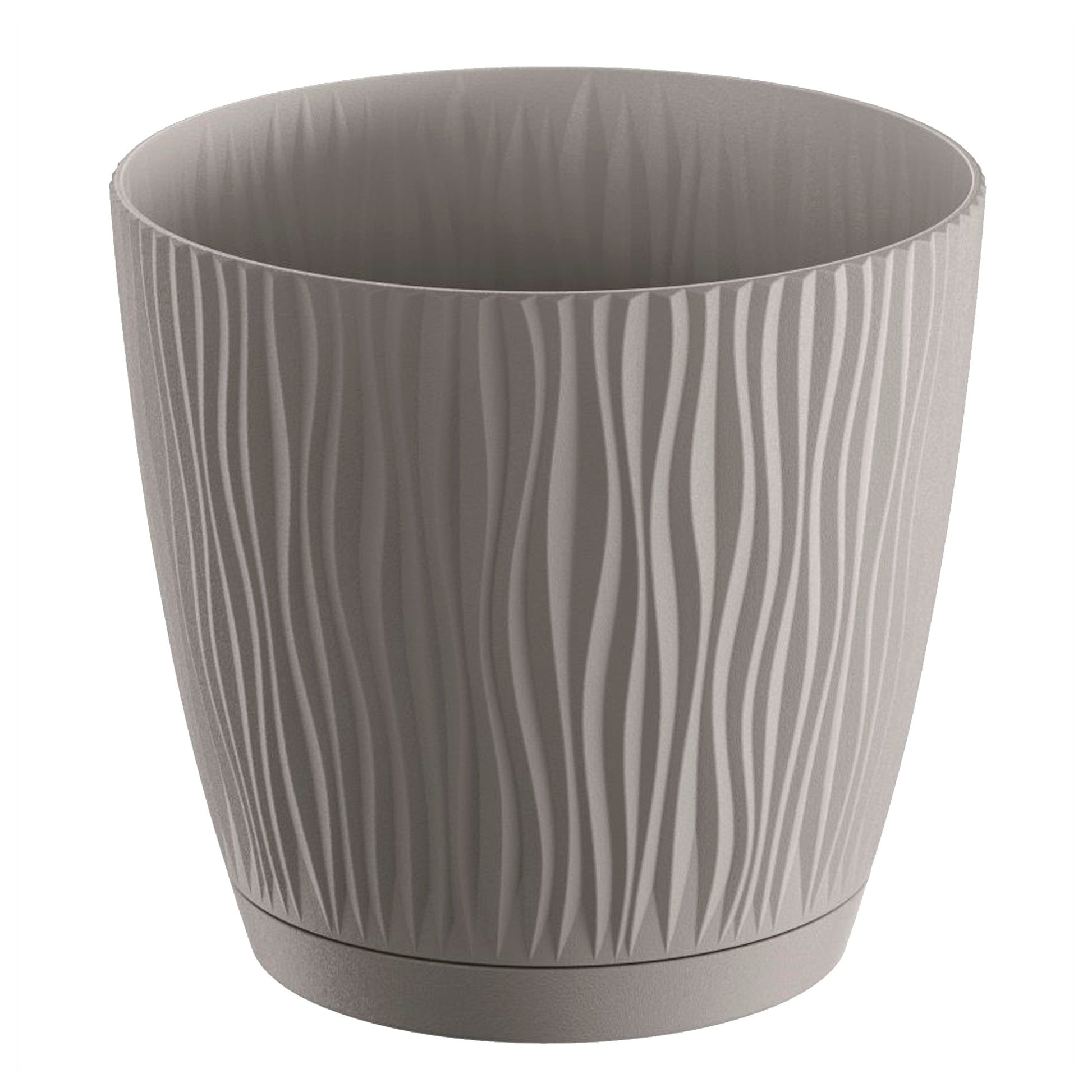 Maceta Sandy P, Dimensiones (mm) 239x239x225, Color Gris Piedra