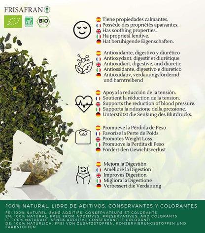 Té Verde Gunpowder Menta Ecológico Pirámides - Calidad Y Sabor | Frisafran