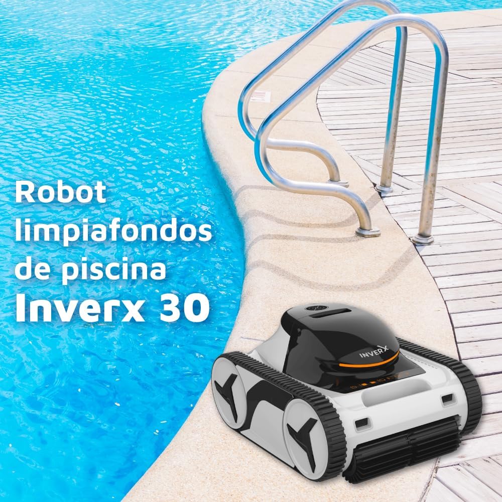 Pqs - Robot Limpiafondos Automático De Piscina Inverx 30 - Piscinas De Hasta 20 X 6 Metros_1