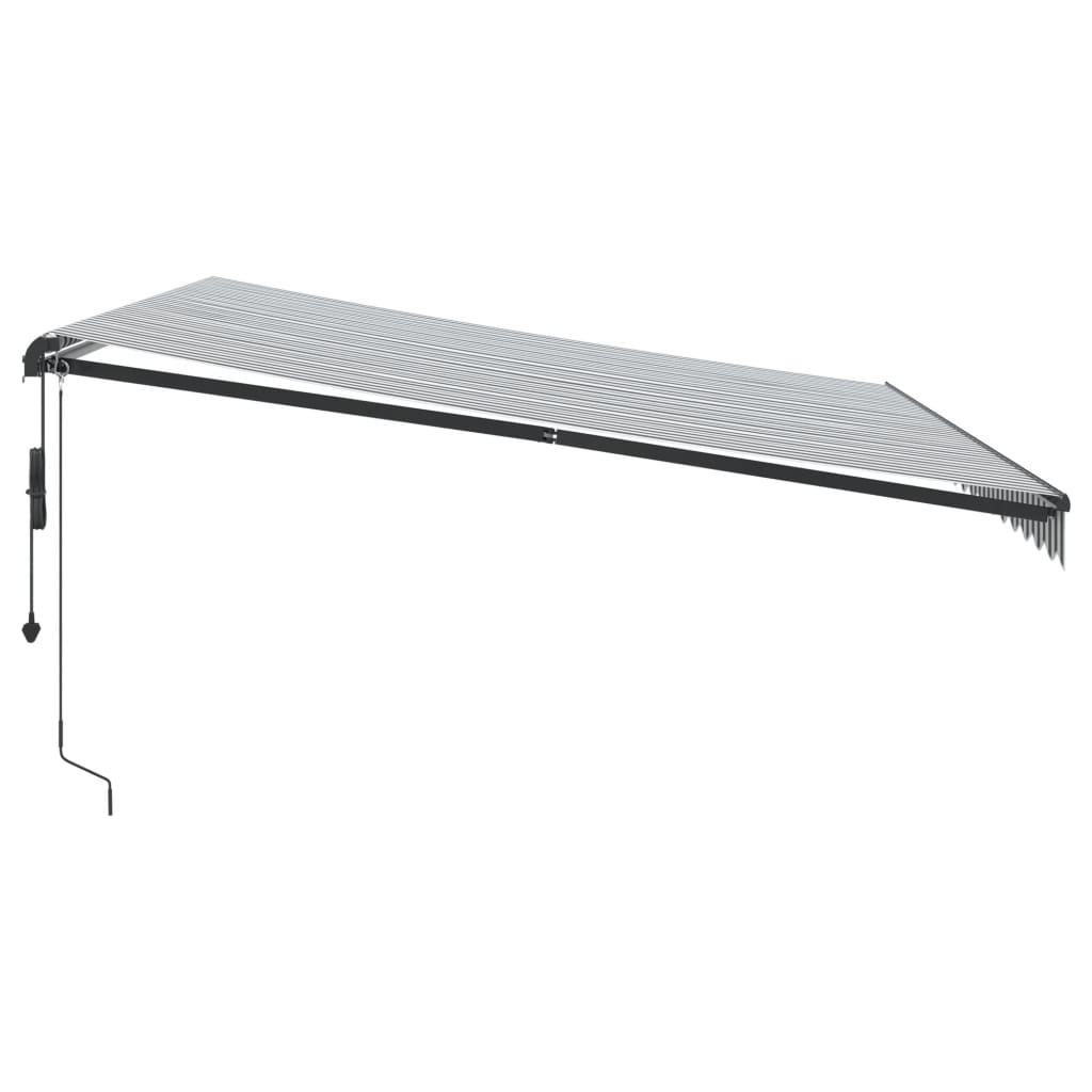 Toldo Retráctil Automático Luz Led Antracita Blanco 450x350 Cm_4