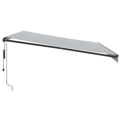 Toldo Retráctil Automático Luz Led Antracita Blanco 450x350 Cm_4