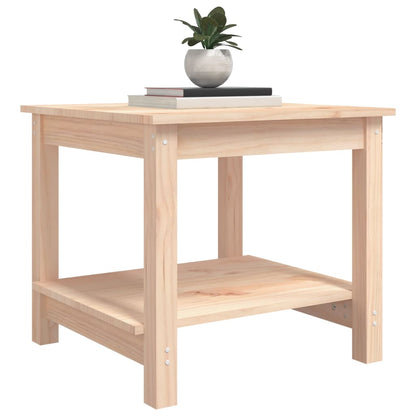 Mesa De Centro De Madera Maciza De Pino 50x50x45 Cm_2
