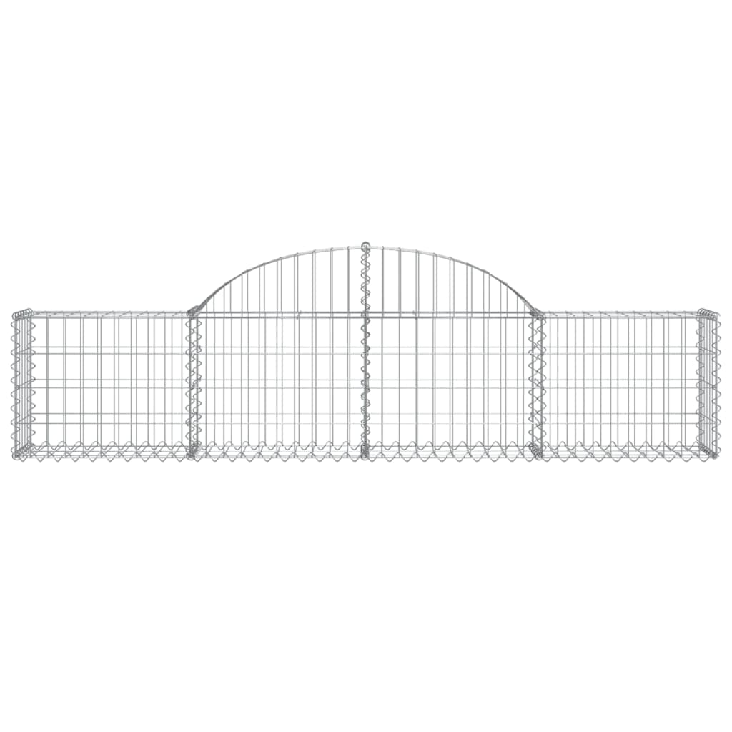 Cestas De Gaviones 10 Uds Forma De Arco Hierro 200x30x40/60 Cm_3