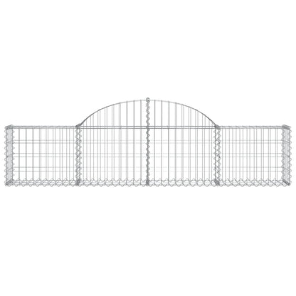 Cestas De Gaviones 13 Uds Forma De Arco Hierro 200x30x40/60 Cm_3