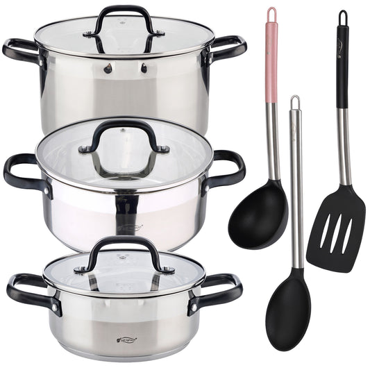 Pack De Batería De Cocina De 6 Piezas + Juego De Utensilios Básicos De Cocina_0
