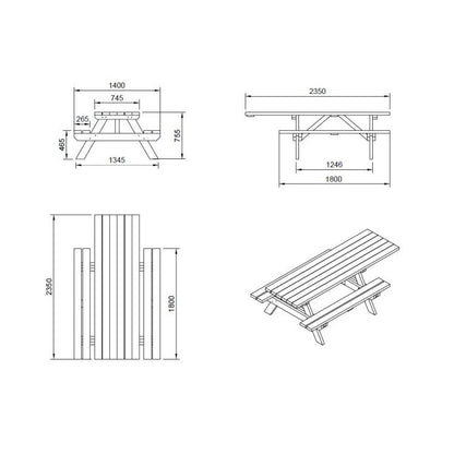 Mesa De Picnic Adaptada Masgames Lyon._4