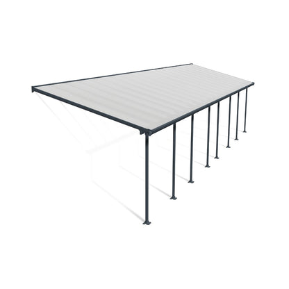 Canopia Feria Marquesina Pérgola De Aluminio 3X10.9 m Gris