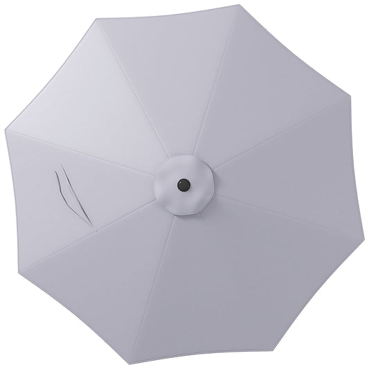 Outsunny Toldo De Recambio De Sombrilla De 3 M Con Ventilación Superior Gris_0