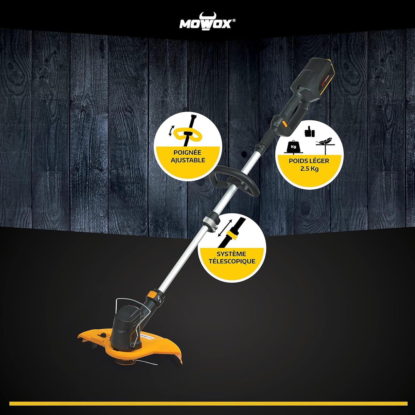 Mowox Recortabordes De Bateria 40 V, Ancho De Corte 32 Cm. No Incluye Bateria Ni Cargador_2