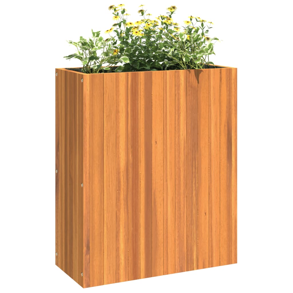 Jardinera De Madera Maciza De Acacia 59x27,5x70 Cm_3