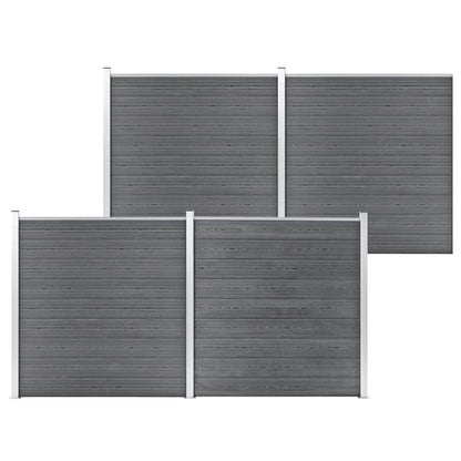 Valla De Jardín De Wpc Gris 699x186 Cm / Vetonek_3